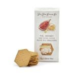 Crackers de aceite de oliva virgen extra, higos y miel